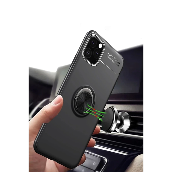 Newface iPhone 11 Pro Max Kılıf Range Yüzüklü Silikon