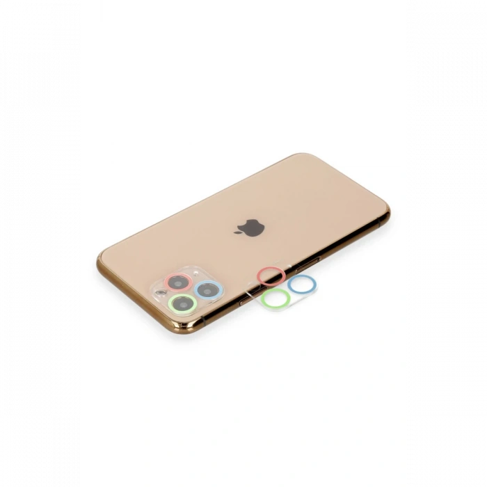 iPhone 11 Pro Max Renkli Kamera Lens Koruma Cam