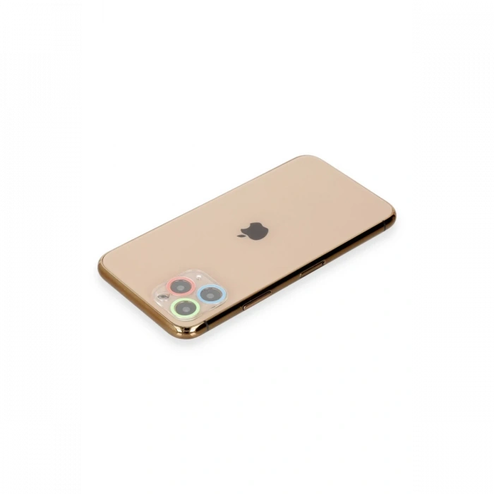 iPhone 11 Pro Max Renkli Kamera Lens Koruma Cam