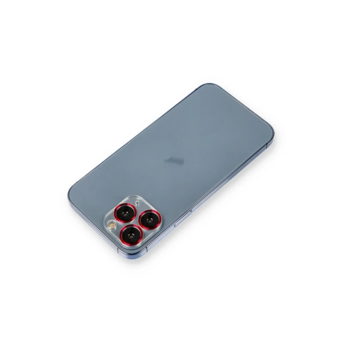 Newface iPhone 11 Pro Metal Kamera Lens Koruma Cam - Kırmızı