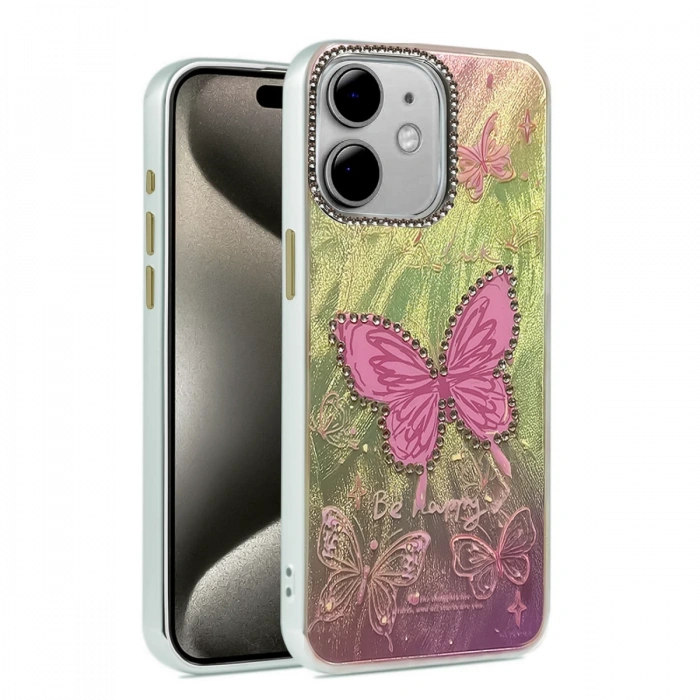 iPhone 12 Kılıf Blade Aynalı Desenli Kapak