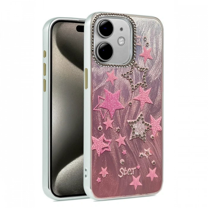 iPhone 12 Kılıf Blade Aynalı Desenli Kapak