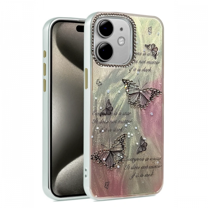 iPhone 12 Kılıf Blade Aynalı Desenli Kapak