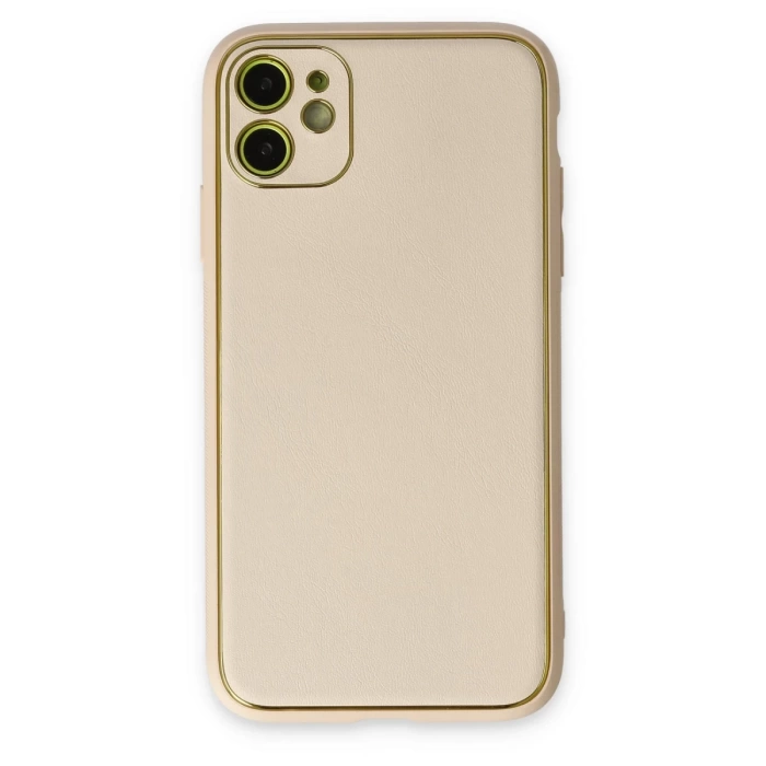 Newface iPhone 12 Kılıf Coco Deri Silikon Kapak
