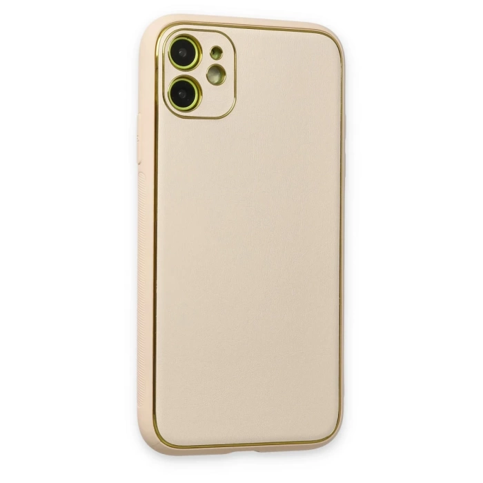 Newface iPhone 12 Kılıf Coco Deri Silikon Kapak