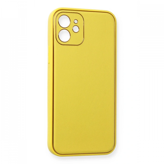 Newface iPhone 12 Kılıf Coco Deri Silikon Kapak