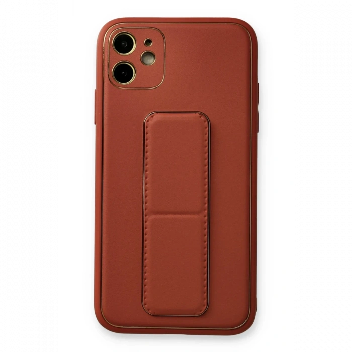 Newface iPhone 12 Kılıf Coco Deri Standlı Kapak