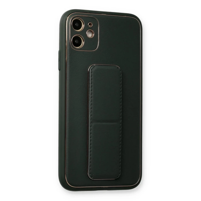Newface iPhone 12 Kılıf Coco Deri Standlı Kapak