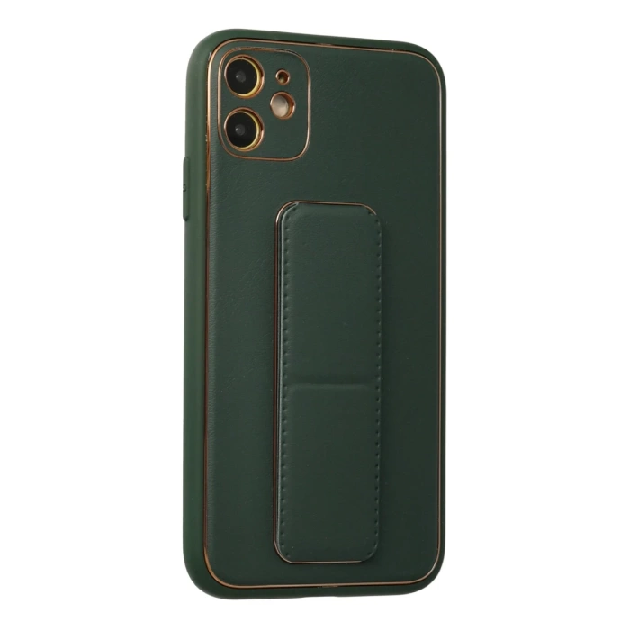 Newface iPhone 12 Kılıf Coco Deri Standlı Kapak