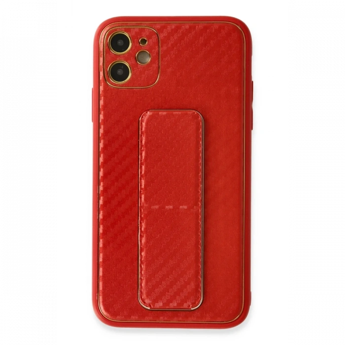 Newface iPhone 12 Kılıf Coco Karbon Standlı Kapak