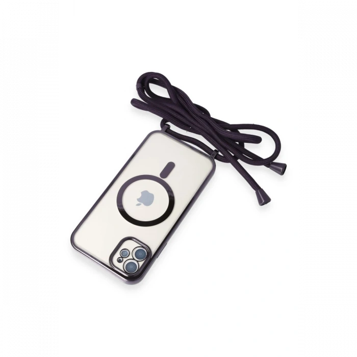 Newface iPhone 12 Kılıf Divo Lazer Askılı Magsafe Kapak