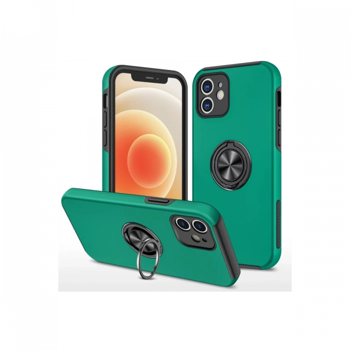 Newface iPhone 12 Kılıf Elit Yüzüklü Kapak