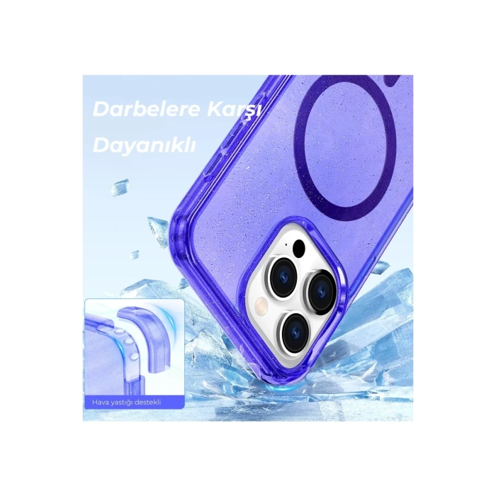 Newface iPhone 12 Kılıf Glow Magsafe Kapak - Pembe