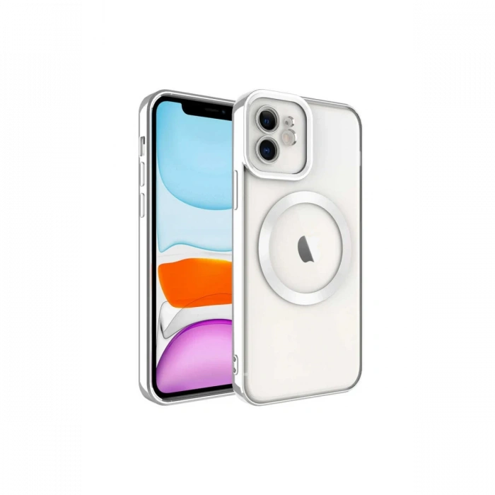 Newface iPhone 12 Kılıf Kross Magneticsafe Kapak - Titan Gri