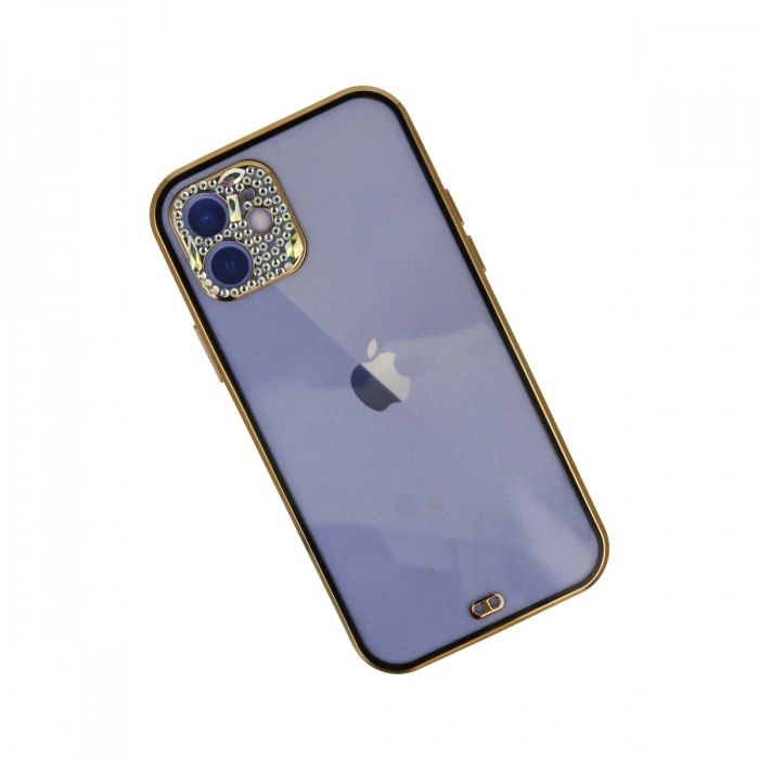 Newface iPhone 12 Kılıf Liva Taşlı Silikon