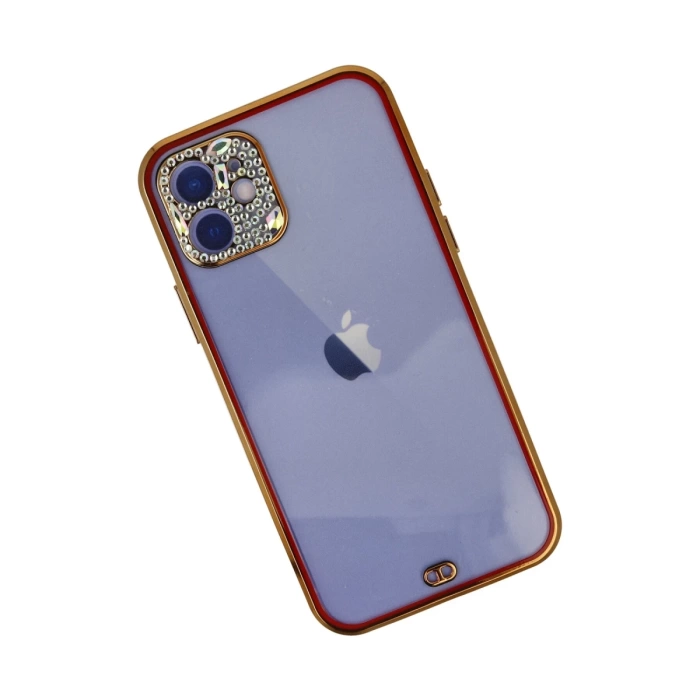 Newface iPhone 12 Kılıf Liva Taşlı Silikon