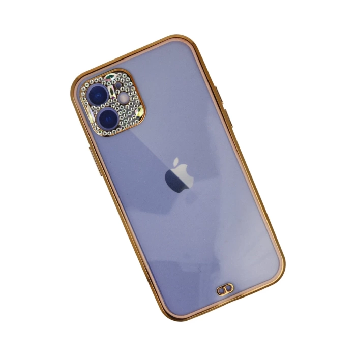 Newface iPhone 12 Kılıf Liva Taşlı Silikon