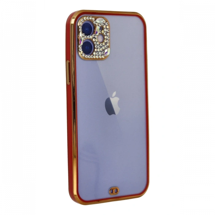 Newface iPhone 12 Kılıf Liva Taşlı Silikon