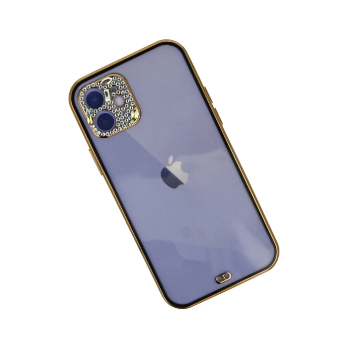 Newface iPhone 12 Kılıf Liva Taşlı Silikon