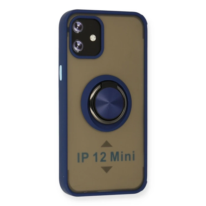 Newface iPhone 12 Kılıf Montreal Yüzüklü Silikon Kapak