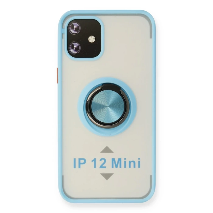 Newface iPhone 12 Kılıf Montreal Yüzüklü Silikon Kapak
