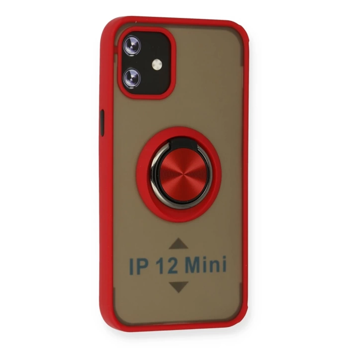 Newface iPhone 12 Kılıf Montreal Yüzüklü Silikon Kapak