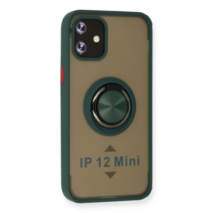 Newface iPhone 12 Kılıf Montreal Yüzüklü Silikon Kapak