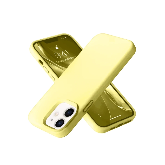 Newface iPhone 12 Kılıf Nano içi Kadife Silikon