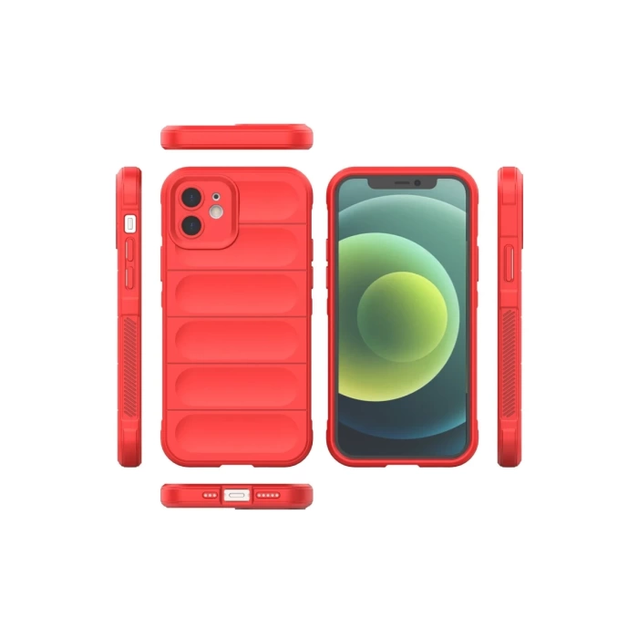 Newface iPhone 12 Kılıf Optimum Silikon - Kırmızı