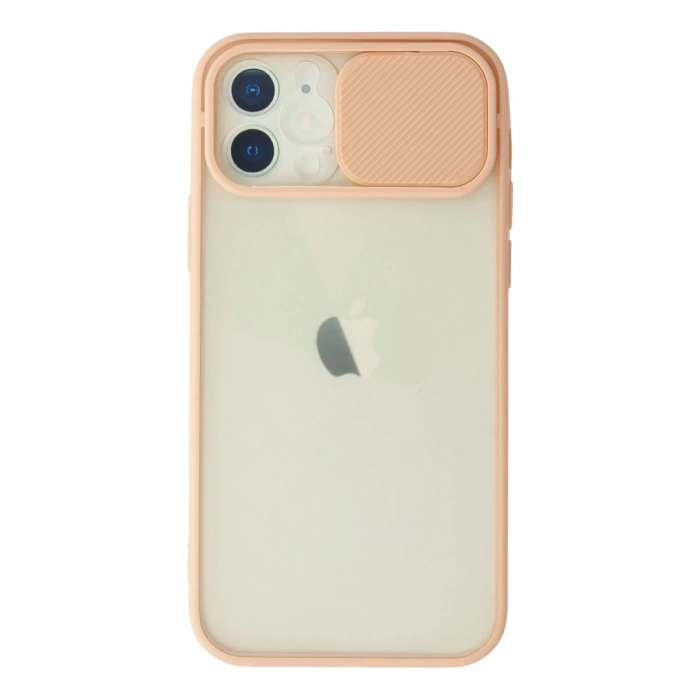 Newface iPhone 12 Kılıf Palm Buzlu Kamera Sürgülü Silikon