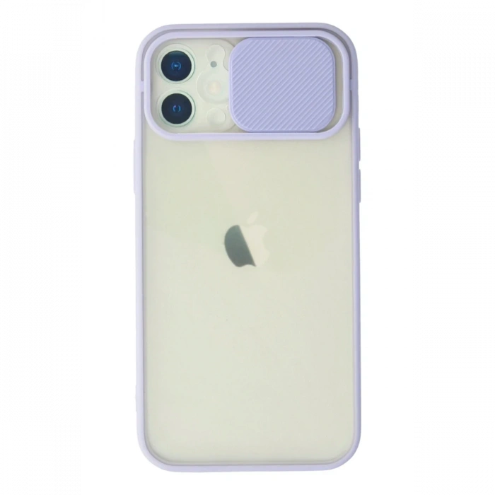 Newface iPhone 12 Kılıf Palm Buzlu Kamera Sürgülü Silikon