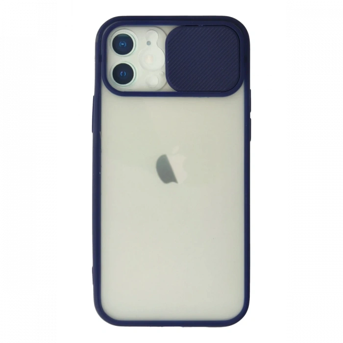 Newface iPhone 12 Kılıf Palm Buzlu Kamera Sürgülü Silikon
