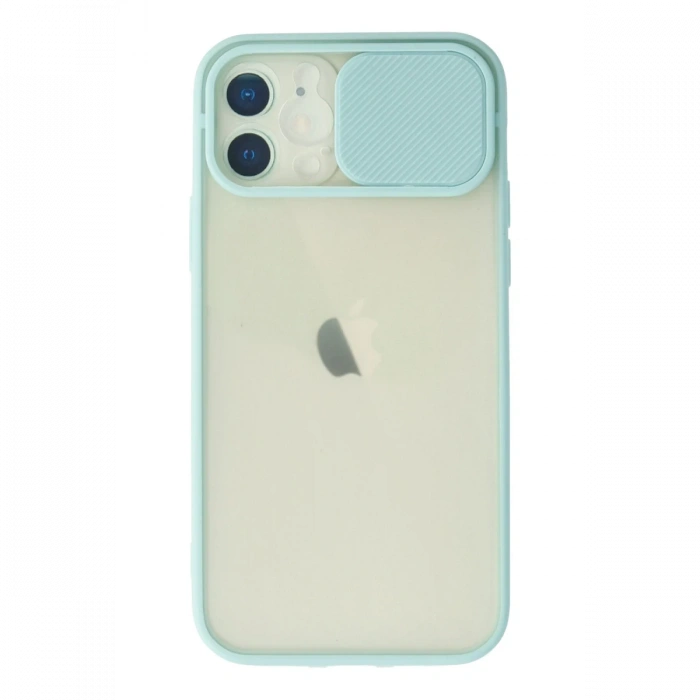 Newface iPhone 12 Kılıf Palm Buzlu Kamera Sürgülü Silikon