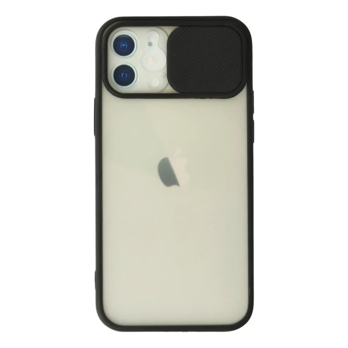 Newface iPhone 12 Kılıf Palm Buzlu Kamera Sürgülü Silikon