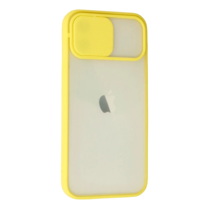Newface iPhone 12 Kılıf Palm Buzlu Kamera Sürgülü Silikon