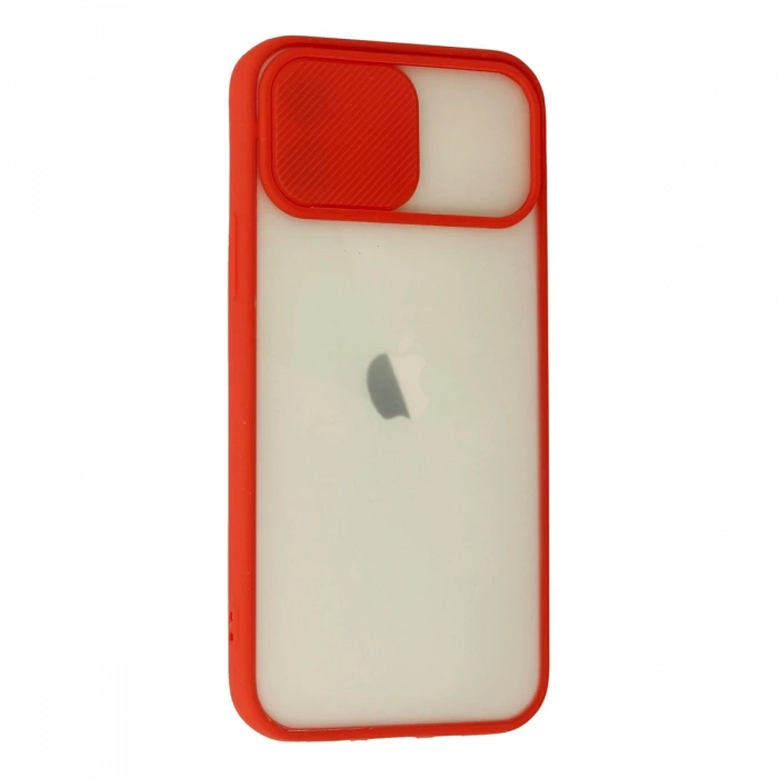 Newface iPhone 12 Kılıf Palm Buzlu Kamera Sürgülü Silikon