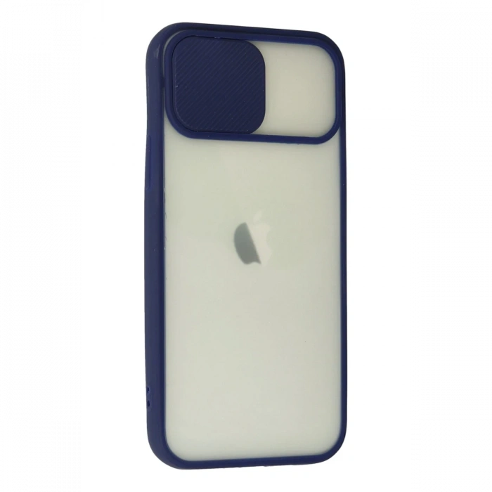 Newface iPhone 12 Kılıf Palm Buzlu Kamera Sürgülü Silikon
