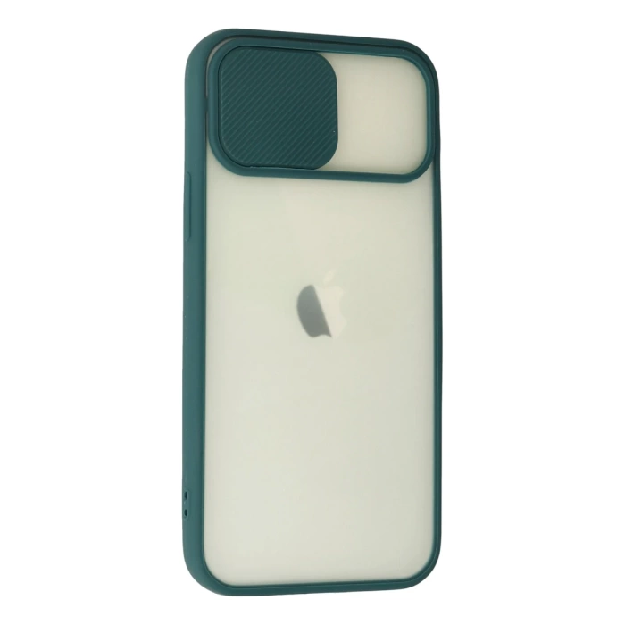 Newface iPhone 12 Kılıf Palm Buzlu Kamera Sürgülü Silikon