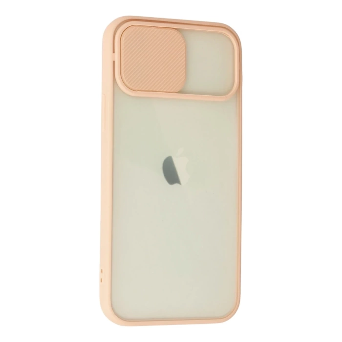 Newface iPhone 12 Kılıf Palm Buzlu Kamera Sürgülü Silikon