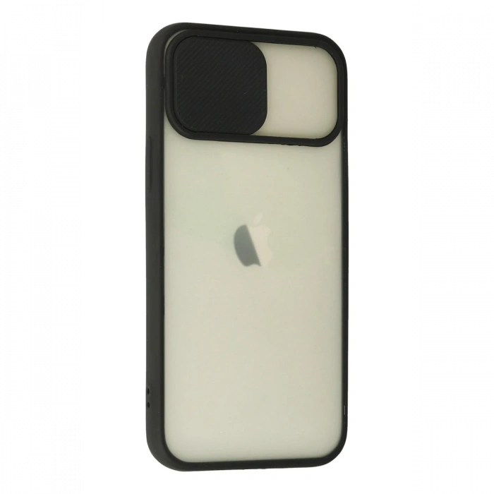 Newface iPhone 12 Kılıf Palm Buzlu Kamera Sürgülü Silikon