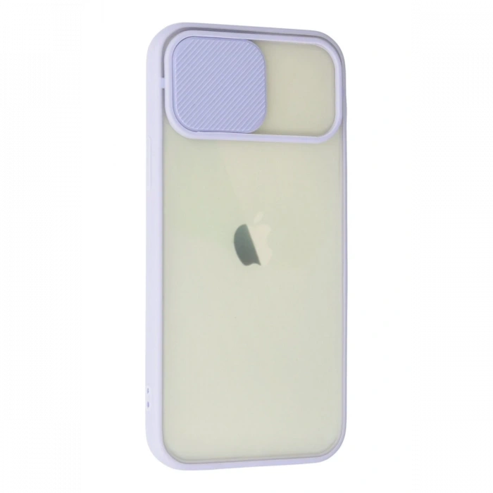 Newface iPhone 12 Kılıf Palm Buzlu Kamera Sürgülü Silikon