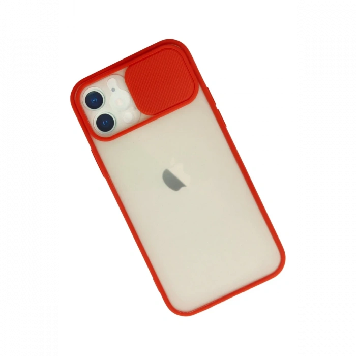 Newface iPhone 12 Kılıf Palm Buzlu Kamera Sürgülü Silikon