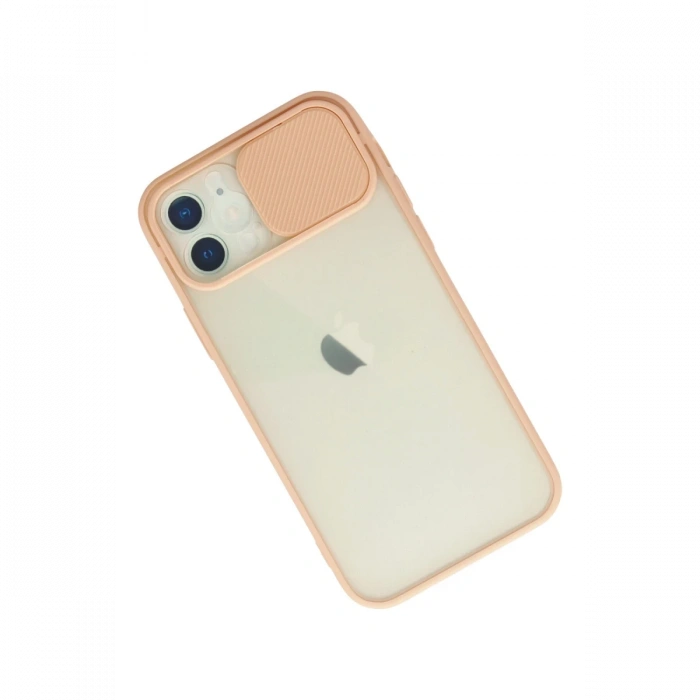 Newface iPhone 12 Kılıf Palm Buzlu Kamera Sürgülü Silikon