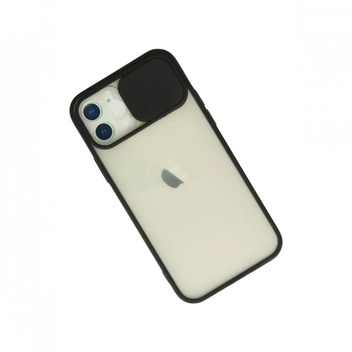 Newface iPhone 12 Kılıf Palm Buzlu Kamera Sürgülü Silikon