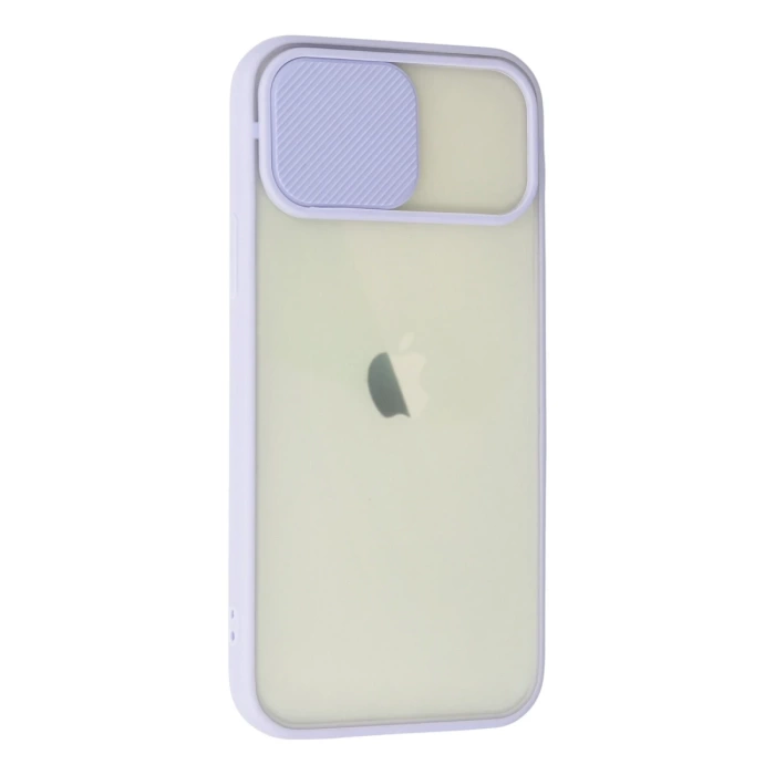 Newface iPhone 12 Kılıf Palm Buzlu Kamera Sürgülü Silikon