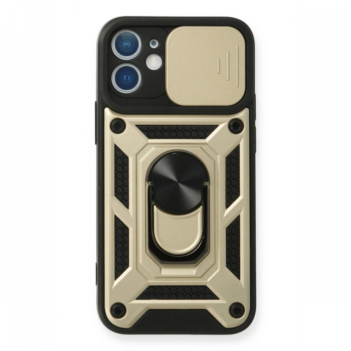 Newface iPhone 12 Kılıf Pars Lens Yüzüklü Silikon