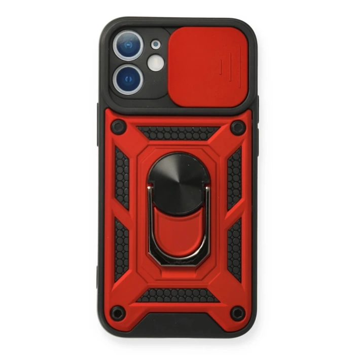 Newface iPhone 12 Kılıf Pars Lens Yüzüklü Silikon