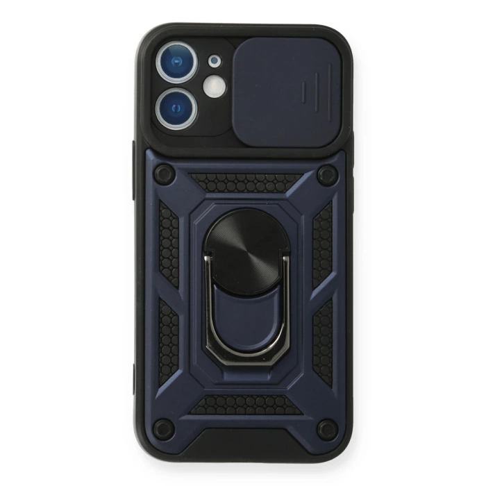 Newface iPhone 12 Kılıf Pars Lens Yüzüklü Silikon