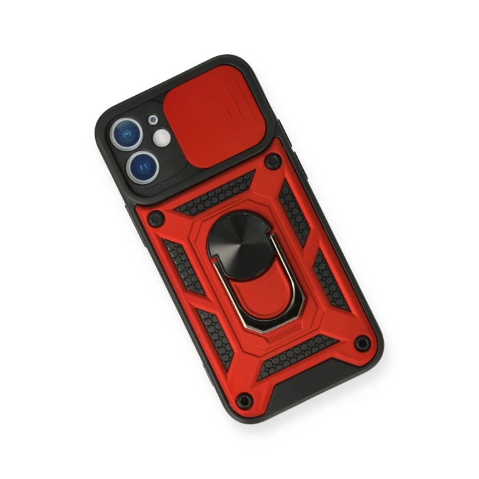 Newface iPhone 12 Kılıf Pars Lens Yüzüklü Silikon
