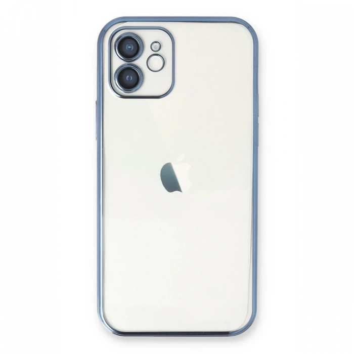 iPhone 12 Kılıf Razer Lensli Silikon - Açık Mavi